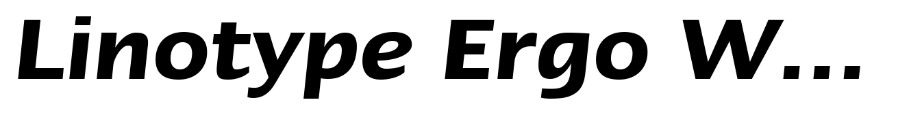 Linotype Ergo W2G Demi Bold Italic